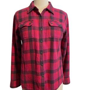 Prana Bridget Lined Pink Flannel Size Small